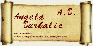 Angela Durkalić vizit kartica